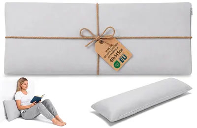 Obrázok produktu pre Obliečka bez výplne na dlhý vankúš na spanie na boku 40x145 cm Sivá