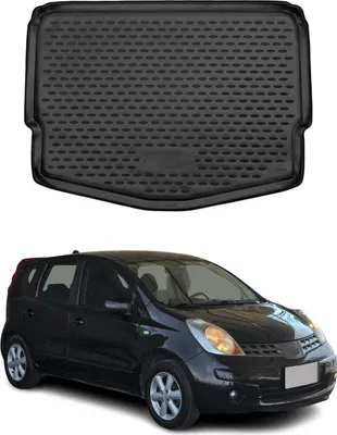 Produktbild von Kofferraummatte Kofferraumwanne für Nissan Note 2012-2021 Gummi TPE Schwarz