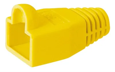 Produktbild von Wentronic Tülle für RJ45 Stecker, Gelb-Orange - Kabeleinführung 6.40mm