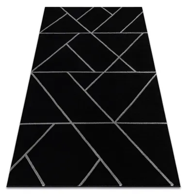 Image de Tapis EMERALD exclusif 7543 glamour, élégant géométrique noir / argent  noir 180x270 cm