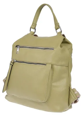 Produktbild von Großer Damen Rucksack Tasche Citybag Leder Optik Bodybag Schultertasche Shopper Grün