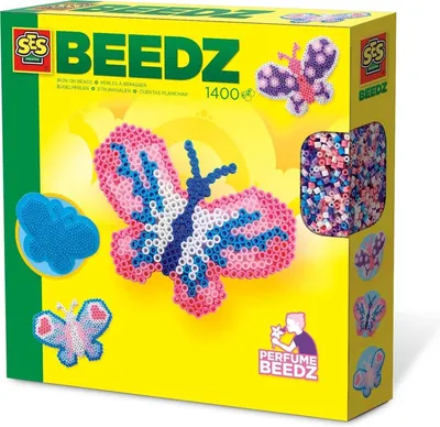 Zdjęcie produktu dla SES Creative Children's Iron-on Beads Butterfly Set, 1400 szt., 5 lat(a), Chłopak, dziewczyna, Dziecko, Różne kolory, Holandia