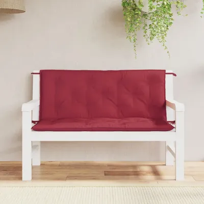 Produktbild von The Living Store Gartenbank-Auflagen 2 Stk. Weinrot 120x50x7 cm Oxford-Gewebe