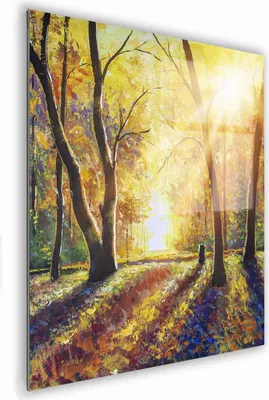 Zdjęcie produktu dla OBRAZ NA SZKLE KWADRATOWY 30x30cm  037 Jesienne słońce