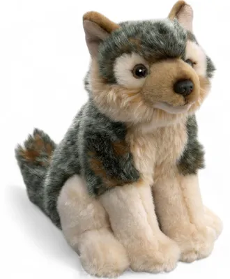 Produktbild von Carl Dick Wolf sitzend, ca. 21cm 2005002 Kuscheltier, Plüschtier, Stofftier
