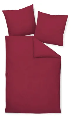 Produktbild von Traumschloss Mako-Satin Bettwäsche uni 200 x 200 cm bordeaux UNI, unifarben
