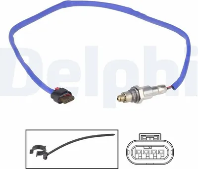 Produktbild von DELPHI Lambdasonde für FORD FOCUS III Turnier Beheizt 685mm ES21381-12B1