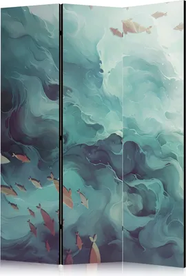 Immagine prodotto di Schermo bifacciale Animali 135x172 cm 3 parti grigio