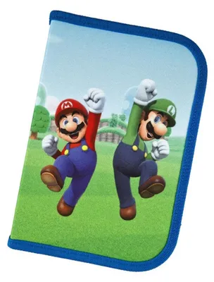 Zdjęcie produktu dla Piórnik Super Mario - praktyczny zestaw piśmienniczy do szkoły