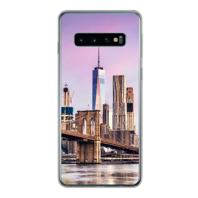 Produktbild von MuchoWow® Handyhülle Schutzhülle Hülle für Samsung Galaxy S10 Brooklyn Bridge und die New Yorker Skyline Silikon Softcase Handy Hülle - Handytasche