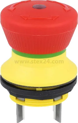 Immagine prodotto di Georg Schlegel Interruttore di emergenza / pulsante di arresto di emergenza, 2Ö illuminabile, rotondo, SHORTRON connettore piatto 2,8 mm x 0,8 mm - 1 pezzo