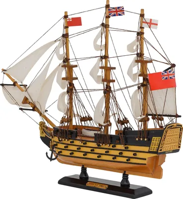 Produktbild von Modellschiff HMS Victory Schiff Segelschiff Maritim Deko Antik-Stil kein Bausatz