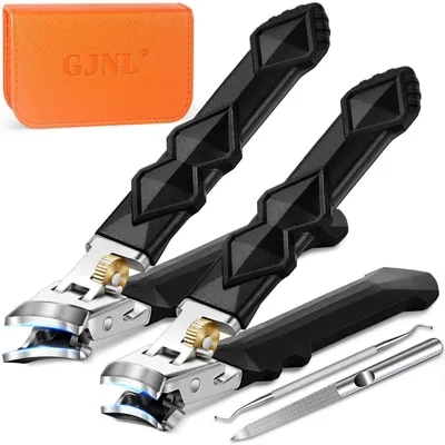 Productafbeelding van Nagelknipper set, 4-delig, voor dikke nagels, met lange handgrepen, zilverkleurig