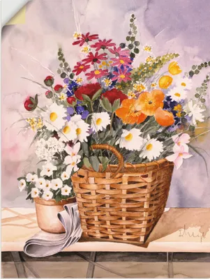 Produktbild von ARTland Wandbild, selbstklebend Bunte Gartenblumen Größe: 45x60 cm