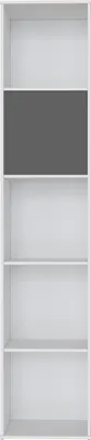 Produktbild von SMARTBett Standregal, Würfelregal  für Wohnzimmer, Kinderzimmer, Schlafzimmer und Büro |  Regal Weiss + 1 Tür Anthrazit