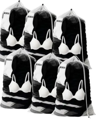 Productafbeelding van XL Waszak Set van 6 - 60 x 90 cm - Zwart
