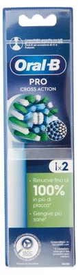 Immagine prodotto di Testine di ricambio Oral-B Pro Cross Action per spazzolino elettrico, ricaricabili, confezione da 2 pezzi