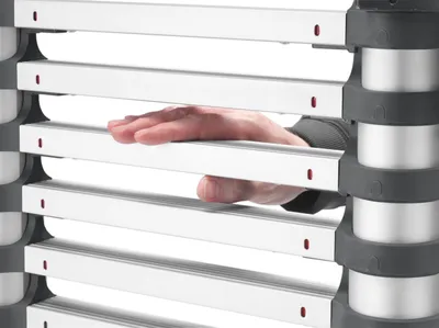 Produktbild von Hailo T80 FlexLine, Aluminium Sicherheits-Teleskopleiter, 13 Sprossen