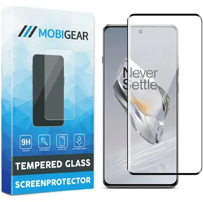 Produktbild von Mobigear Premium Displayschutz für OnePlus 12, gehärtetes Panzerglas, Displayschutzfolie – kompatibel mit Hüllen – Schwarz