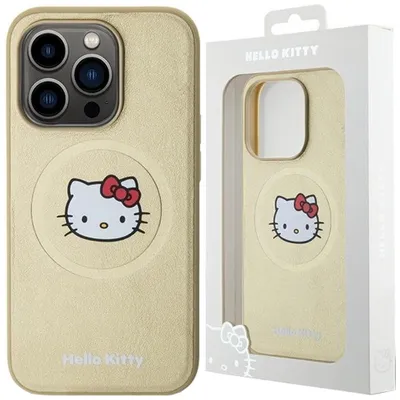 Produktbild von Hello Kitty Apple iPhone 14 Pro Max Kitty Head MagSafe Case Cover Gold