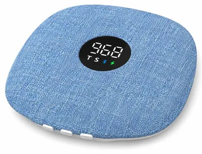 Produktbild von Kissenlautsprecher mit Knochenschalltechnologie – Bluetooth 5.4, LED-Display – Timer, 16 h Akku, 58 g – Schlafhilfe für Seitenschläfer