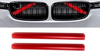 Produktbild von 2x Kühlergrill Streben in Rot hinter dem Kühlergrill für BMW G01 G02 G05 G06 G07