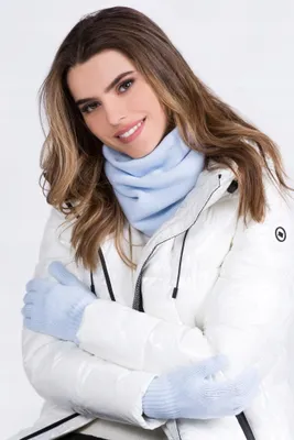 Produktbild von Kamea KOMIN 04 Damen Winter Schlauchschal Błękitny