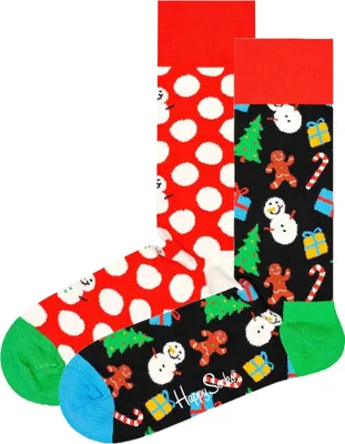 Produktbild von Happy Socks Big Dot Snowman Gift Set (2-pack), winterse party cracker