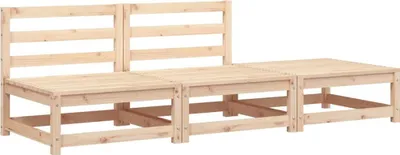 Produktbild von vidaXL Gartensofa ohne Armlehnen mit Fußhocker Massivholz Kiefer