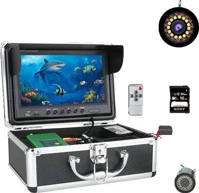 Obrázek produktu pro Podvodní kamera na ryby, rozlišení 1080P, LED osvětlení, 1080P 30M s DVR