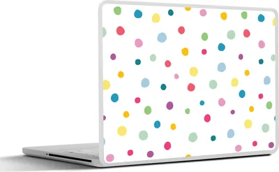 Produktbild von MuchoWow® Laptop Aufkleber Sticker Cover Konfetti - Punkte - Muster 30x21 cm - Sticker für Laptop - Selbstklebend