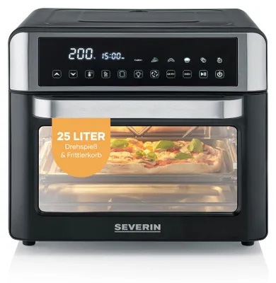 Produktbild von Severin 2-in-1 Toastofen & Heißluftfritteuse, Air-Fryer, 25L, 12 Auto-Programme,