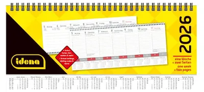 Obrázok produktu pre Stolový kalendár 2026 Premium 1 týždeň/2 strany s registrovým rezom