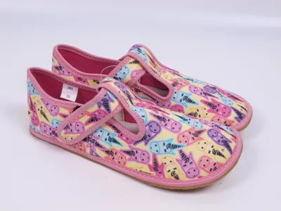 Produktbild von Hausschuhe BAREFOOT 395 Einhorn bunt