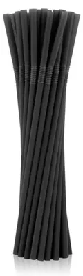 Produktbild von Wiederverwendbare Knick-Trinkhalme, Schwarz, 5x210 mm, 100 Stück