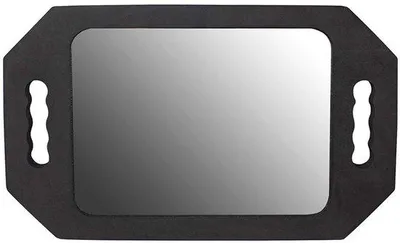 Produktbild von Große professionelle Haarspiegel, 27x20 cm, schwarzer Acryl-Spiegel, für Damen- und Herrenfrisör, Kapperszubehör, professionelle Friseurwerkzeuge für Haarschneiden und Beauty