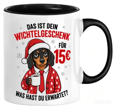 Kaffeetasse mit Zwergenmotiv, bunt, 1 Stück