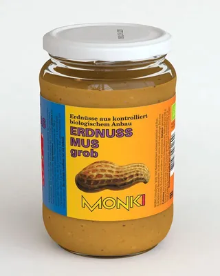 Produktbild von Monki Erdnussmus grob mit Salz -  - 650g