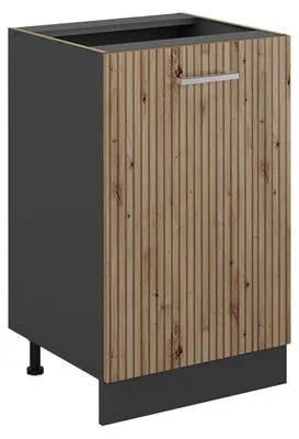 Obrázok produktu pre Kuchynská spodná skrinka Vicco R-Line Remeselný dub/antracitová 50 cm bez pracovnej dosky, Model 70187
