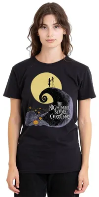 Obrázek produktu pro Tričko s motivem filmu "Nightmare Before Christmas" od Disney, dámské, černá barva, velikost XL