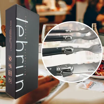 Produktbild von Besteckset, 24-teilig, für 6 Personen, aus Edelstahl, mit Steakmessern und Löffeln, für die Küche