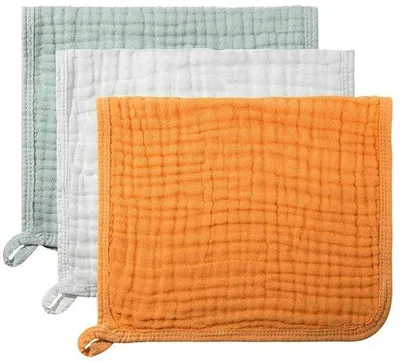 Productafbeelding van Unyqoos® 6-delige set katoenen spuugdoekjes, 50 x 25 cm – zachte, absorberende babydoekjes met verstevigde randen, machinewasbaar, veelzijdig inzetbaar