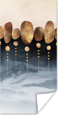 Produktbild von MuchoWow® Poster Gold - Abstrakt - Luxus 20x40 cm - Plakat - Foto