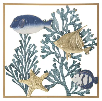 Produktbild von Wandpaneel Fish aus Eisen mit Fischen und Korallen