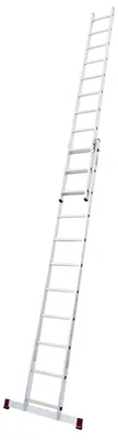 Aluleiter Schiebeleiter Anlegeleiter Verlängerungsleiter Krause Corda 2x11 Spr. Tritte 53m 2-teilig Leiter Stehleiter Aluminium L225-530m Sprossen 4009199032119 032119