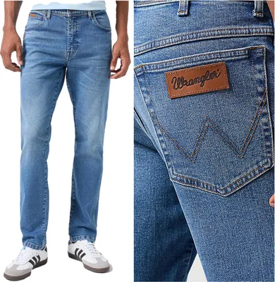 Obrázek produktu pro WRANGLER, Pánské džíny, Slim fit, TEXAS SLIM, W34 L34, Blau, Jeans, baggyjeans, buggy