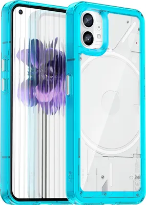 Immagine prodotto di Custodia per Nothing Phone 1 trasparente, protettiva in silicone TPU antiurto Azzurro