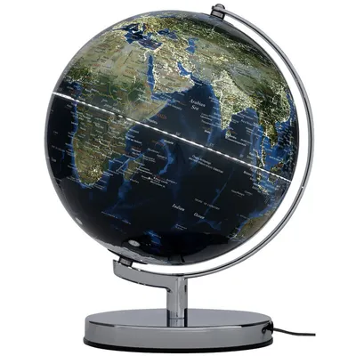 Produktbild von TROIKA TERRA CITY LIGHT, Politischer Globus, Klassisch, Tisch, Metall, Kunststoff, Metall, Englisch