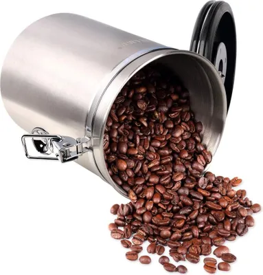 Produktbild von Edelstahl Kaffeebehälter - Kaffeeaufbewahrung - 1800 ml - Silber