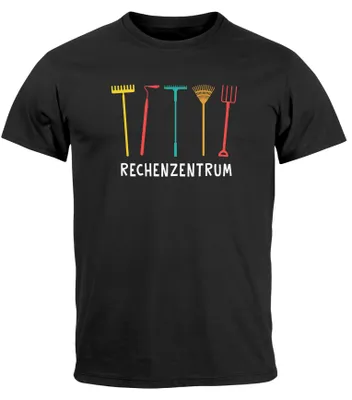 Produktbild von Herren T-Shirt Rechenzentrum Parodie EDV Computer lustig Gärtner Gartenarbeit Fun-Shirt Moonworks® schwarz XL
